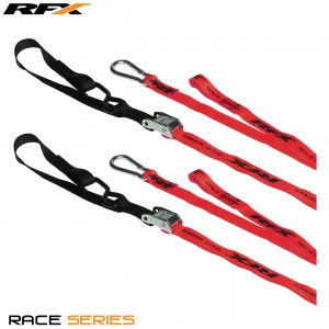 Upínací popruhy na motorku RaceFX 1.0 Tie Downs Red Black