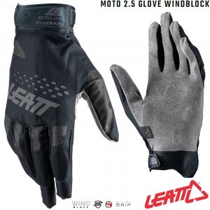 Zateplené rukavice Leatt Moto 2.5 WindBlock Glove Black 2022