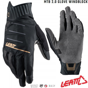 Zateplené rukavice na kolo Leatt MTB 2.0 WindBlock Glove Black 2022