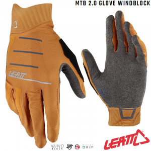 Zateplené rukavice na kolo Leatt MTB 2.0 WindBlock Glove Rust 2022
