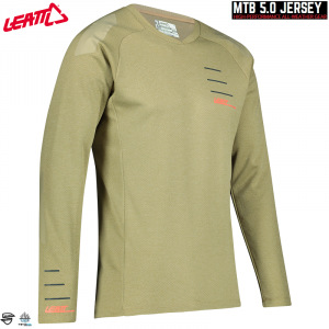 Zateplený dres na kolo Leatt MTB 5.0 All-Mtn Jersey Dune 2022
