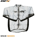 Pláštěnka na motokros čtyřkolky enduro RFX Sport Wet Jacket Clear Black