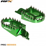 Duralové stupačky RFX Pro Series Footpegs Kawasaki KX250F / KX450F Green