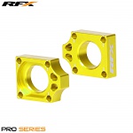 Dorazy zadní osy RFX Pro Axle Blocks Suzuki RMZ250 RMZ450 Yellow