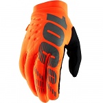 Dětské zateplené rukavice 100% Brisker Glove Fluo Orange Black