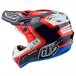 MX helma TroyLeeDesigns SE4 Carbon Flash Team Blue Red 2020 + brýle zdarma