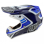 MX helma TroyLeeDesigns SE4 Carbon Flash Blue White 2020 + brýle zdarma