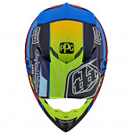 MX helma TroyLeeDesigns SE4 Carbon Speed Team Blue Yellow Flo 2021 + brýle zdarma