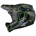 Downhill helma TroyLeeDesigns D4 Carbon Helmet MIPS Graph Gray Green 2021