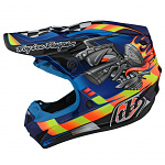 MX helma TroyLeeDesigns SE4 Polyacrylite Carb Blue 2022