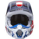 MX helma FOX V1 SKEW Helmets MIPS White Red Blue 2022