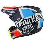 MX helma TroyLeeDesigns SE5 Carbon Helmet Quattro Team Navy 2022