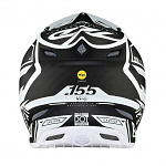 MX helma TroyLeeDesigns SE5 Carbon Helmet MX SE Black White 2022