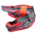 MX helma TroyLeeDesigns SE5 Carbon Helmet Team Red 2022