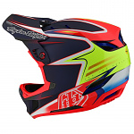 Downhill helma TroyLeeDesigns D4 Carbon Helmet MIPS Lines Black Red 2022