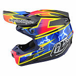 MX helma TroyLeeDesigns SE5 Carbon Helmet Lightning Black 2022