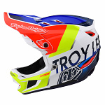 Downhill helma TroyLeeDesigns D4 Composite Helmet MIPS Qualifier White Blue 2022