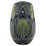 Downhill helma TroyLeeDesigns D3 Fiberlite Helmet Spiderstripe Gray Yellow 2022