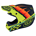 MX helma TroyLeeDesigns SE4 Polyacrylite Warped Yellow 2022