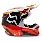 Dětská helma na motokros FOX V1 Youth Leed Helmet Flo Orange 2023