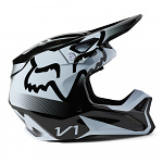 Dětská helma na motokros FOX V1 Youth Leed Helmet Black White 2023