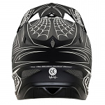 Downhill helma TroyLeeDesigns D3 Fiberlite Helmet Spiderstripe Black 2023