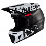 MX helma Leatt Helmet Kit Moto 9.5 Carbon V23 White 2023