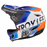 Downhill helma TroyLeeDesigns D4 Composite Helmet MIPS Qualifier White Blue 2023