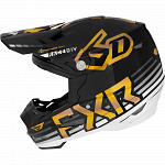 MX helma FXR 6D ATR-2 race DIV Helmet Black White Gold 2024