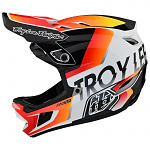 Downhill helma TroyLeeDesigns D4 Composite Helmet MIPS Qualifier White Orange 2023