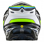 MX helma TroyLeeDesigns SE5 Composite Helmet Reverb White Blue 2024