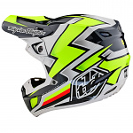 MX helma TroyLeeDesigns SE5 Composite Helmet Ever Gray Yellow 2024