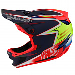 bmx helma TroyLeeDesigns D4 Carbon Helmet MIPS Lines Black Red 2022
