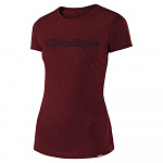 Dámské tričko TroyLeeDesigns Womens Signature Tee Maroon