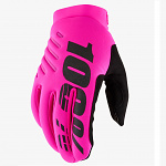 Dámské zateplené rukavice 100% Brisker Womens Glove Neon Pink Black
