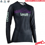 Dámský dres na kolo Leatt MTB Gravity 4.0 Womens Jersey Black 2023