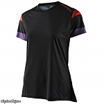 Dámský dres na kolo TroyLeeDesigns Womens Lilium SS Jersey Rugby Black 2022
