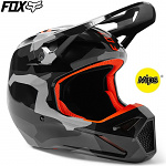 Dětská helma na motokros FOX V1 Youth BNKR Helmet Grey Camo 2023