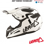 Dětská helma na motokros Leatt GPX 5.5 Junior V07 White Black
