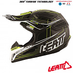 Dětská helma na motokros Leatt GPX 6.5 Carbon Junior Yellow Black Grey