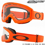 Dětské brýle Oakley OFrame 2.0 XS PRO Moto Orange Clear Lens