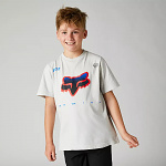 Dětské tričko FOX Youth Rkane Head SS Tshirt Light Grey