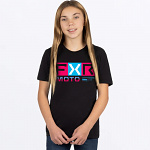 Dětské tričko FXR Youth Moto Premium Tshirt Black Ice