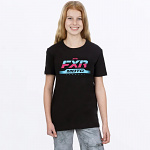 Dětské tričko FXR Youth Moto Premium Tshirt Black NighClub