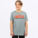 Dětské tričko FXR Youth Podium Premium Tshirt Light Steel Nuke