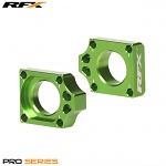 Dorazy zadní osy RFX Pro Axle Blocks Kawasaki KX / KX250F KX450F Green