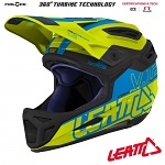 Downhill helma Leatt DBX 5.0 Composite V12 Helmet Lime Blue