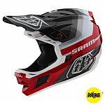 Downhill helma TroyLeeDesigns D4 Carbon Helmet MIPS Mirage SRAM Black Red