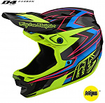 Downhill helma TroyLeeDesigns D4 Carbon Helmet MIPS Volt Black Flo Yellow