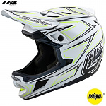 Downhill helma TroyLeeDesigns D4 Composite Helmet MIPS Pinned Light Gray 2024